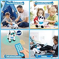 Vista 7 de yiman Perro Robot de Juguete con Control Remoto – Perro Robot Inteligente Programable para Niños de 3+, Juguete de Mascota Electrónico con Baile