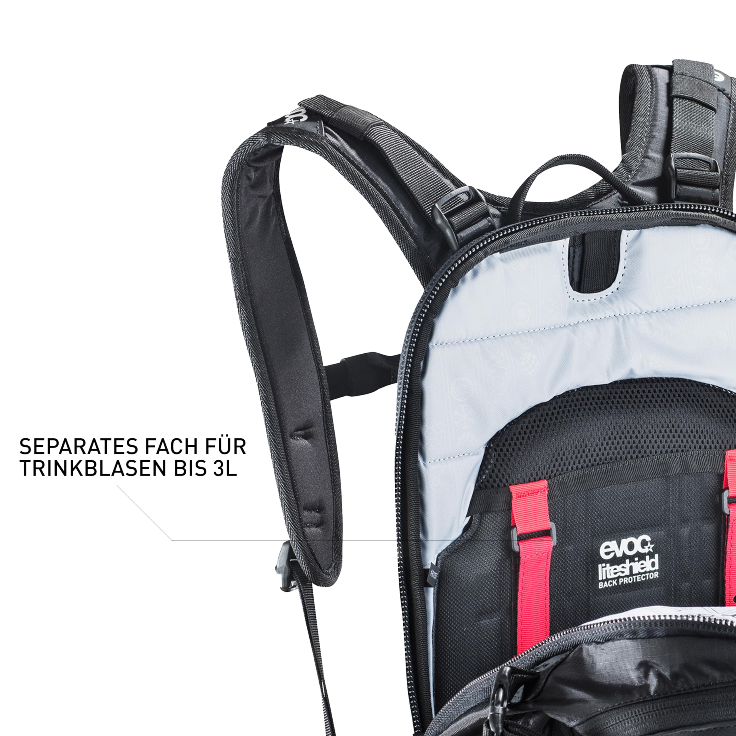 EVOC Herren FR TRAIL BLACKLINE 20L Protektor Rucksack, black, M/L