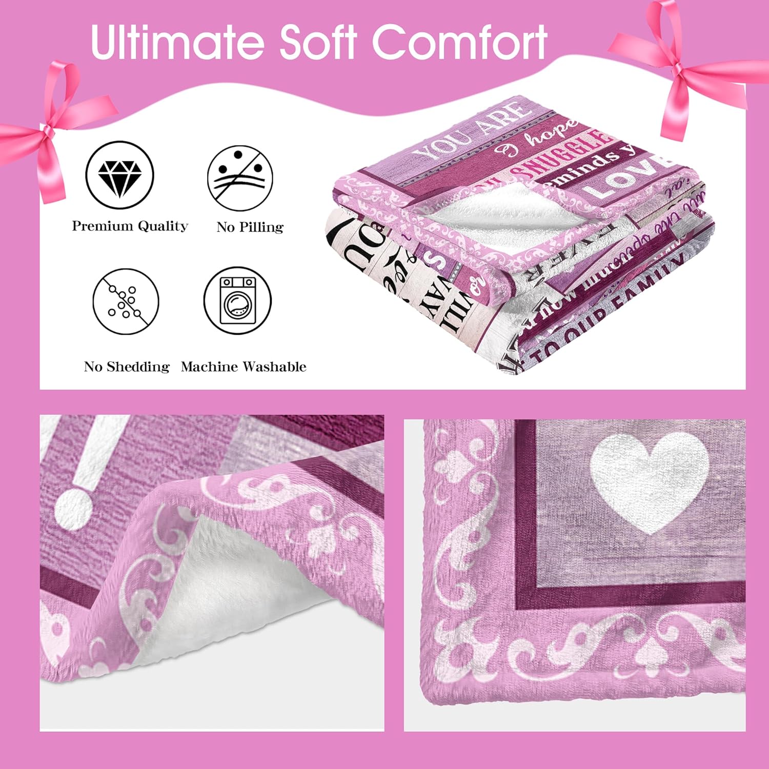 Granny Blanket 60"X 50", Granny Gifts for Grandma from Grandkids, Birthday Mothers Day Present for Granny, Warm Soft Cozy Plush Fleece Flannel Throw Blankets - Image 6