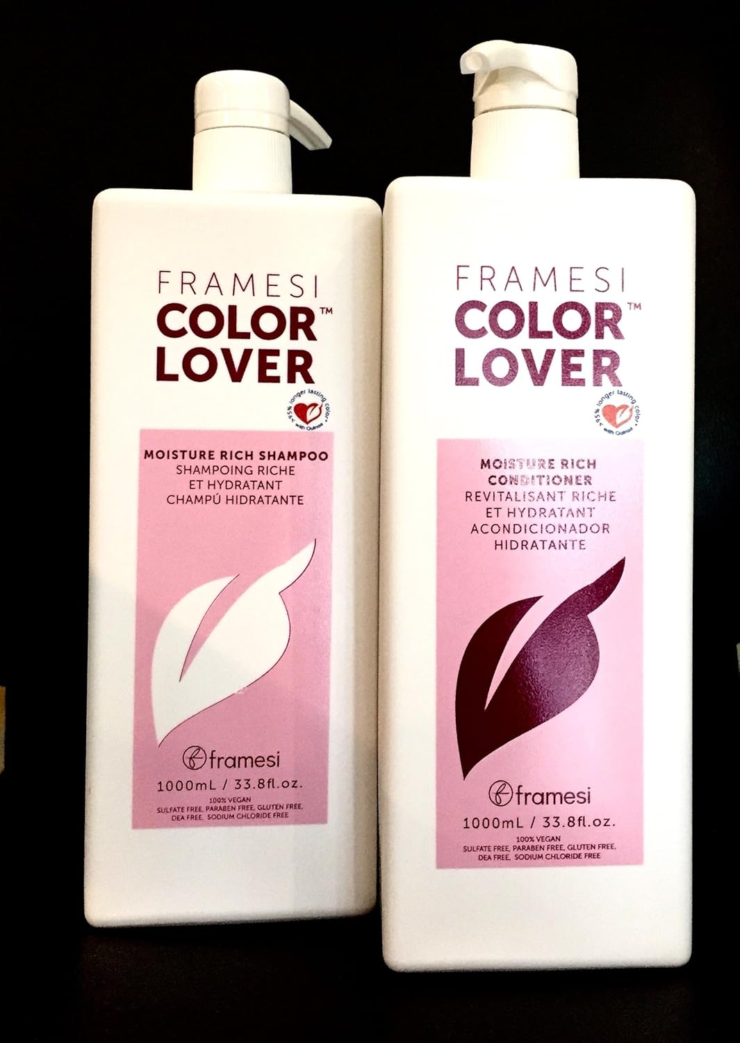 Framesi COLOR LOVER Moisture Rich Hydrating Shampoo/Conditioner 33.8oz