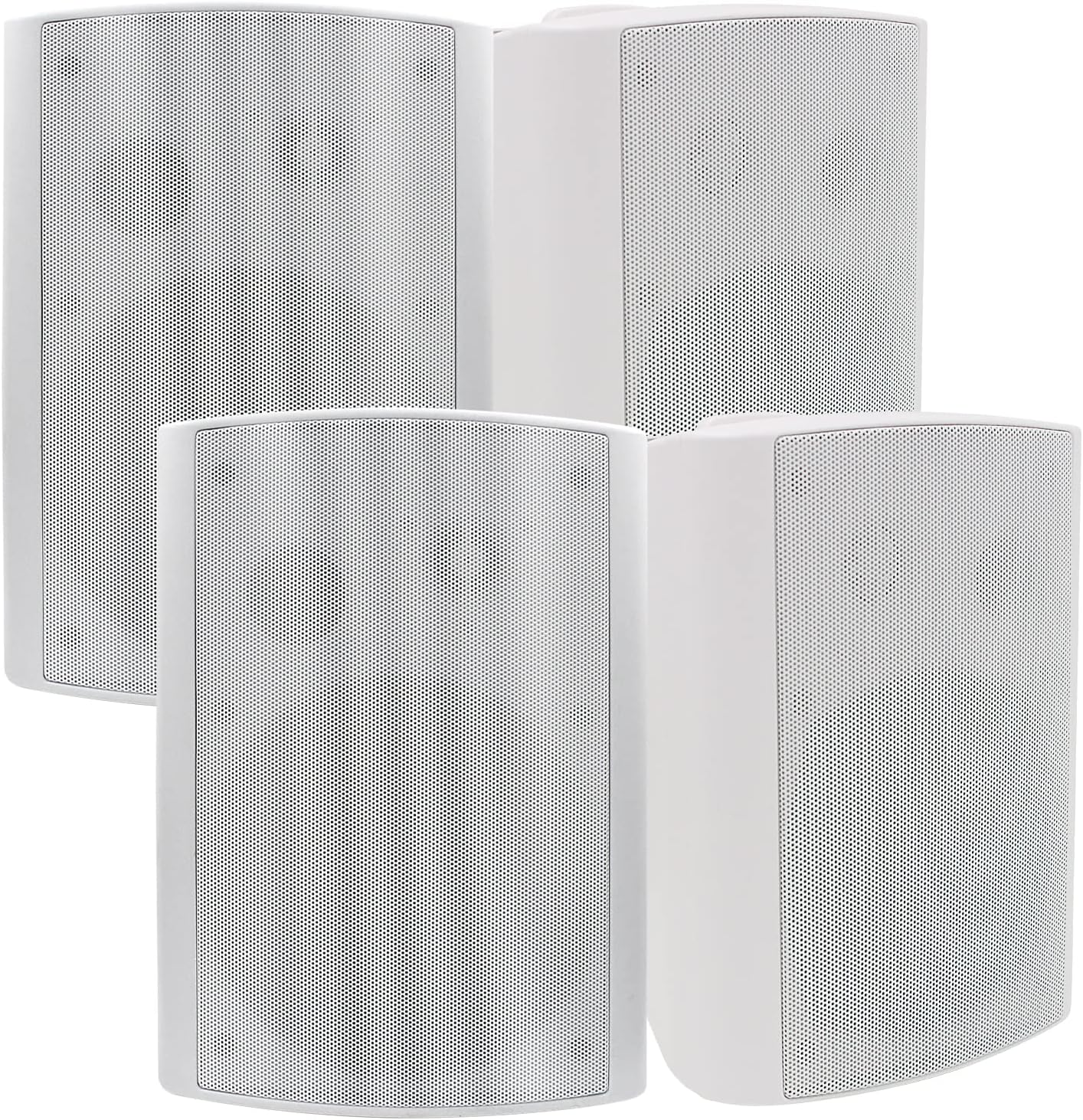 STUDIOFINIX Pack 4 Haut-Parleurs Bluetooth Extérieurs 800W – 6.5" Étanche IP66 + Ampli Multifonction – Son Puissant Pour Jardin, Piscine, Patio, Terrasse