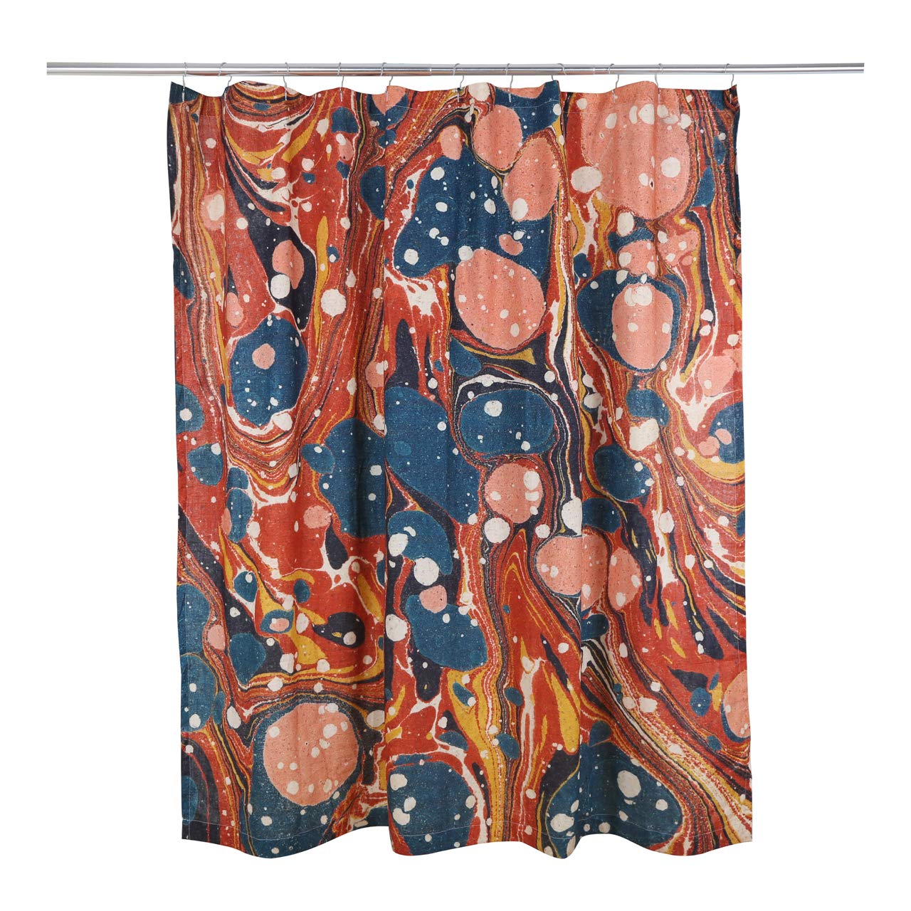 Thomas Paul - Cortina de Ducha de algodón, diseño Estampado, Multicolor