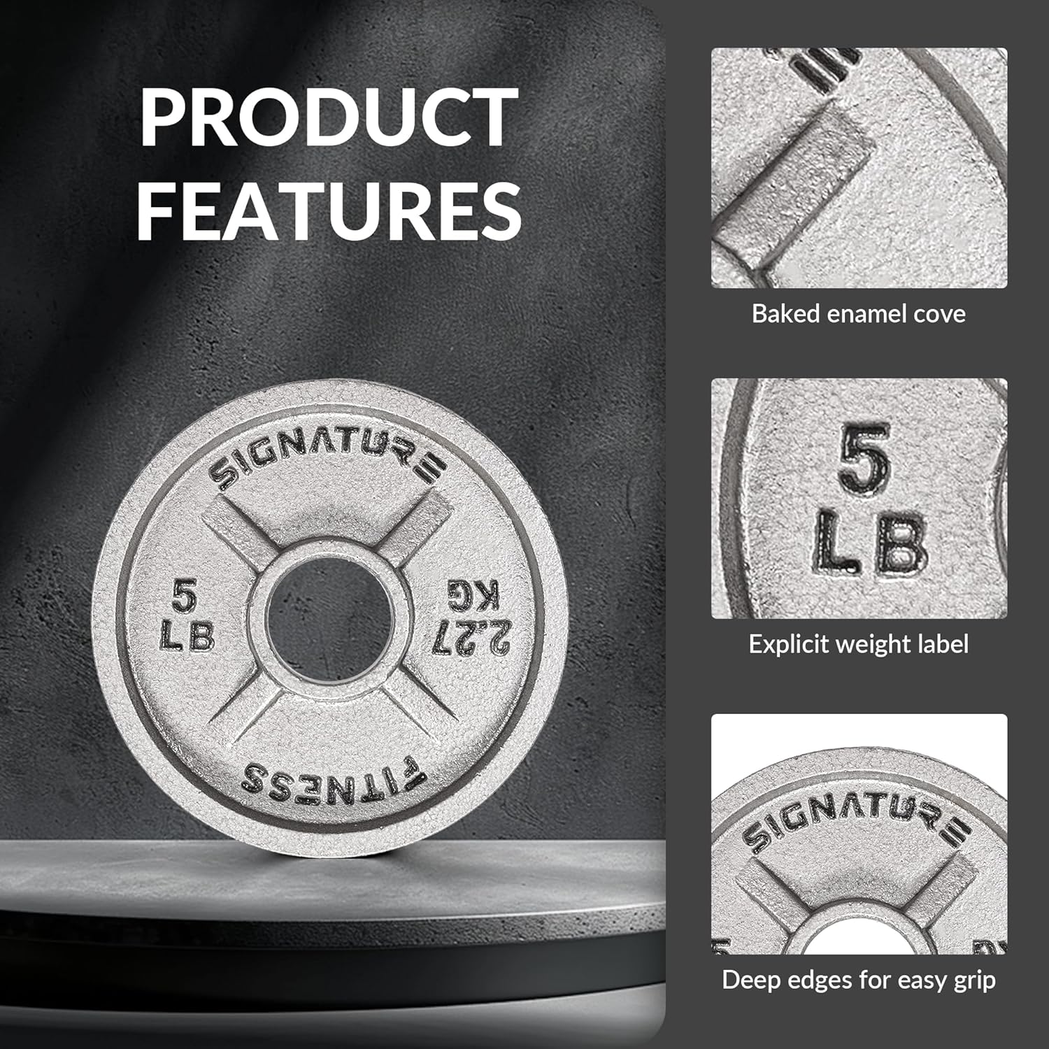 Fitvids Deep Dish 2-Inch Olympic Cast Iron Weight Plates with E-Coating Fitvids Deep Dish 2-Inch Olympic Cast Iron Weight Plates with E-Coating