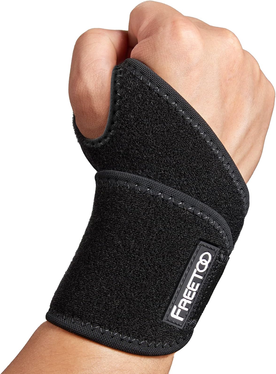 FREETOO Air Mesh Wrist Support for Carpal Tunnel support for pain relief, Compression Wrist Brace Wraps at Work for Women Men,Adjustable Wrist Guard Fit Right Left Hand for Arthritis Tendonitis