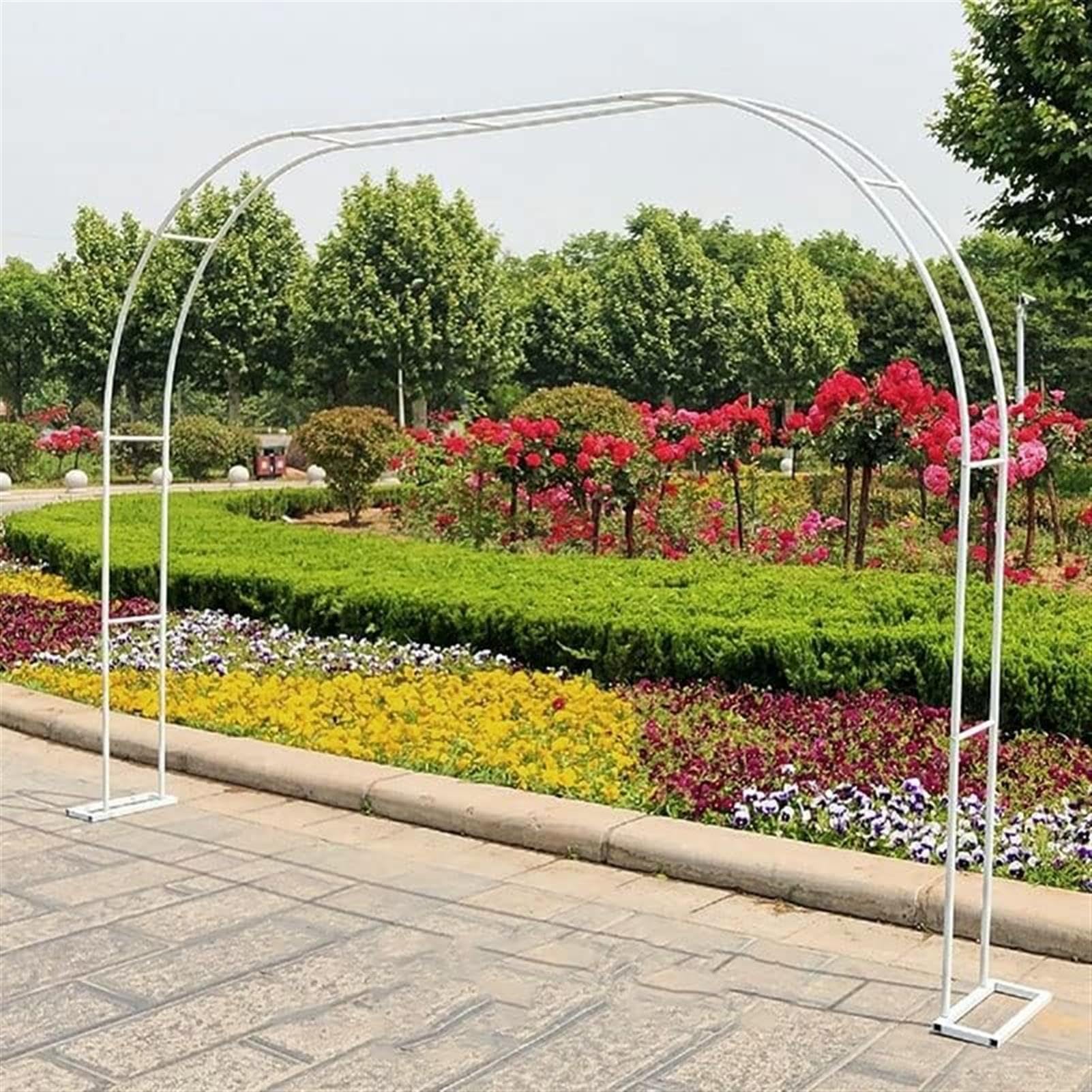 Arco da giardino in metallo con supporto resistente per piante rampicanti, grande pergolato da matrimonio per rose, 160 cm, 180 cm, 200 cm, 120 cm di larghezza, arco da esterno per decorazione da