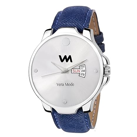 Men Sports Wear Watch Sporty Look Silver Dial Timer Quartz Analog