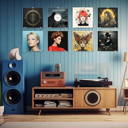 Miniatura 4 de Expositor de discos de vinilo, soporte para discos de vinilo, soporte de pared, soporte de acrílico para discos de vinilo para montaje en pared y