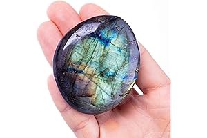 Labradorite Palm Stone Crystal: Healing Touch for Serenity and Balance