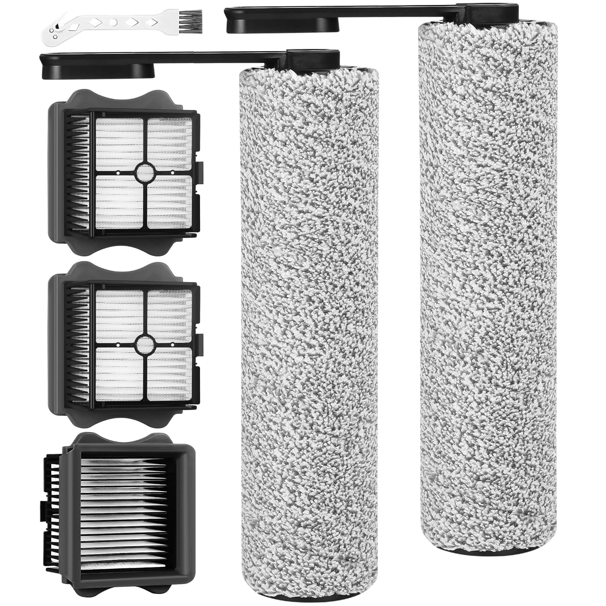 Brosse rouleau et filtres pour Tineco FLOOR ONE S5 / S5 Pro / S5 Pro 2 / S5 Extreme, pièces de rechange compatibles, non compatible avec S5 Extreme Stretch / S5 Combo / S5 Steam / S3