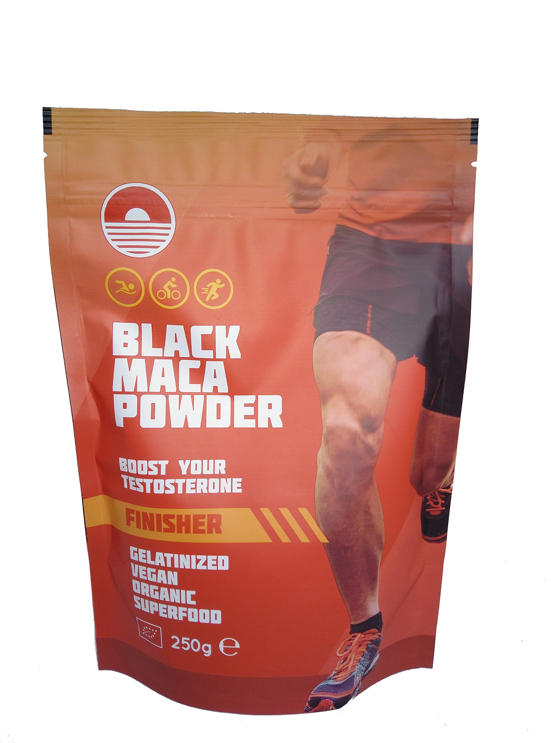 Black Maca Powder Gelatiniert 250G | Erhöht die sporadiche leistung | Schwarzes maca gelatiniert ökologische