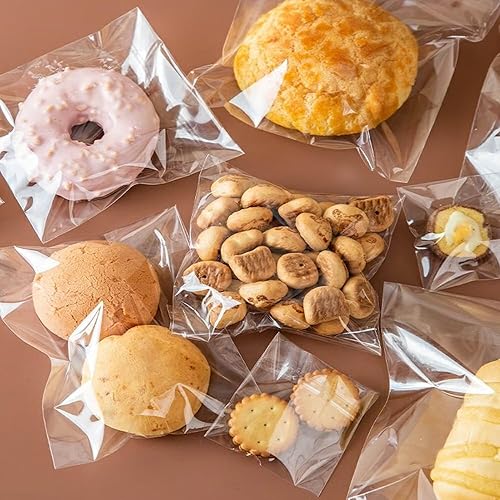 Miniatura 6 de KnR Harmony Bolsas de celofán transparentes de 7 x 7 pulgadas, 200 bolsas de celofán autosellantes, bolsas de plástico cuadradas resellables para