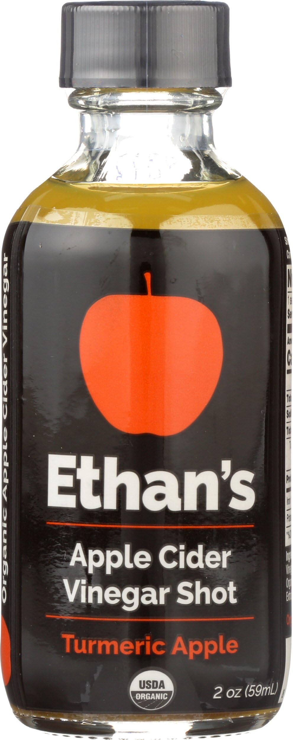 Ethan's Apple Cider Vinegar Shots, Turmeric Apple (Pack of 12)