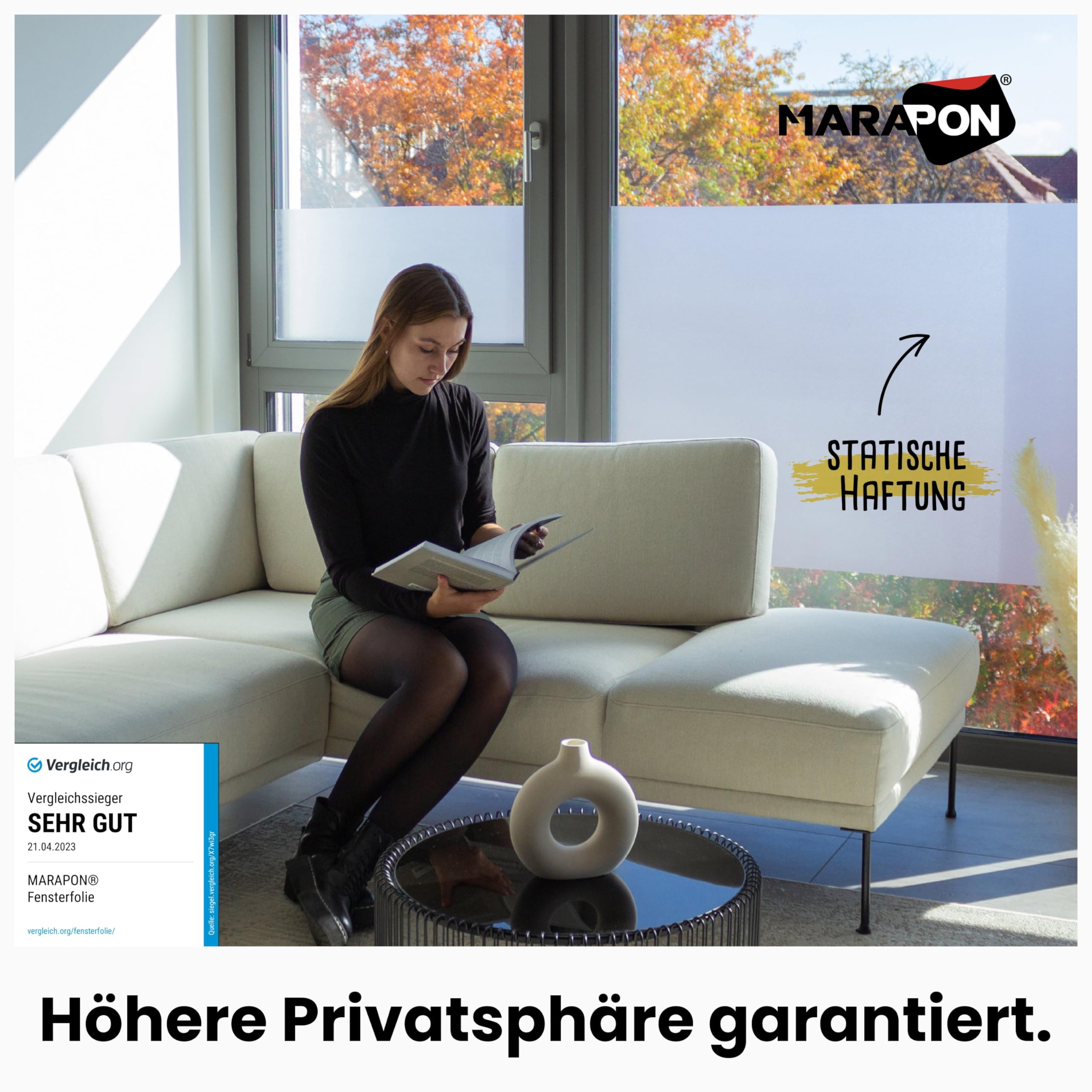 Marapon Fensterfolie Blickdicht in Matt 0 – Bild 2