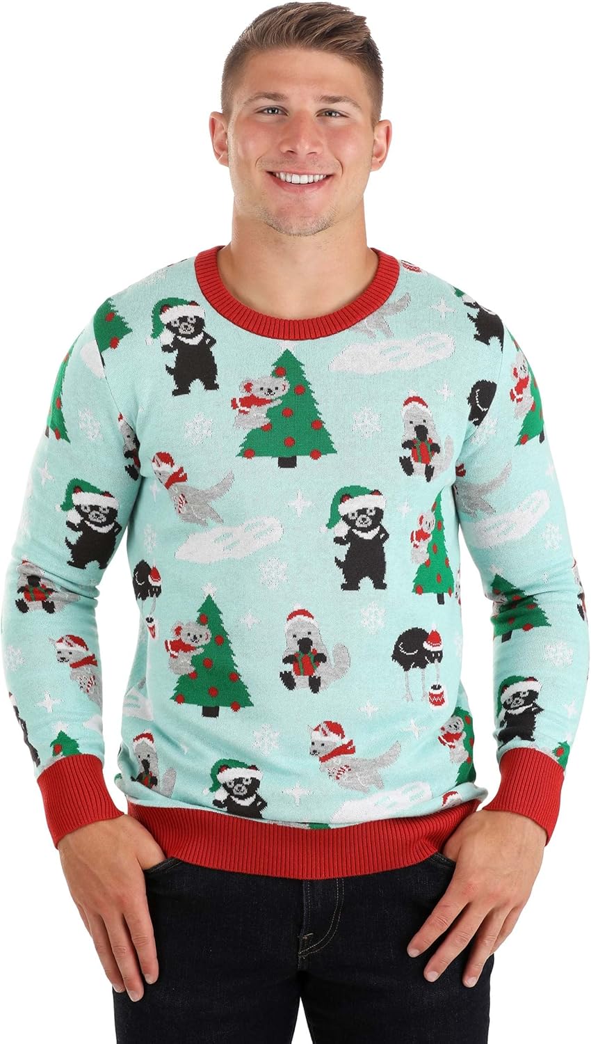 Australian Animals Ugly Christmas Sweater for Adults - Koala Bear Knit Crewneck Sweaters for Holiday Parties - Image 5