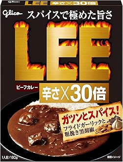 江崎グリコ ビーフカレーLEE辛さ×30倍 180g×10個