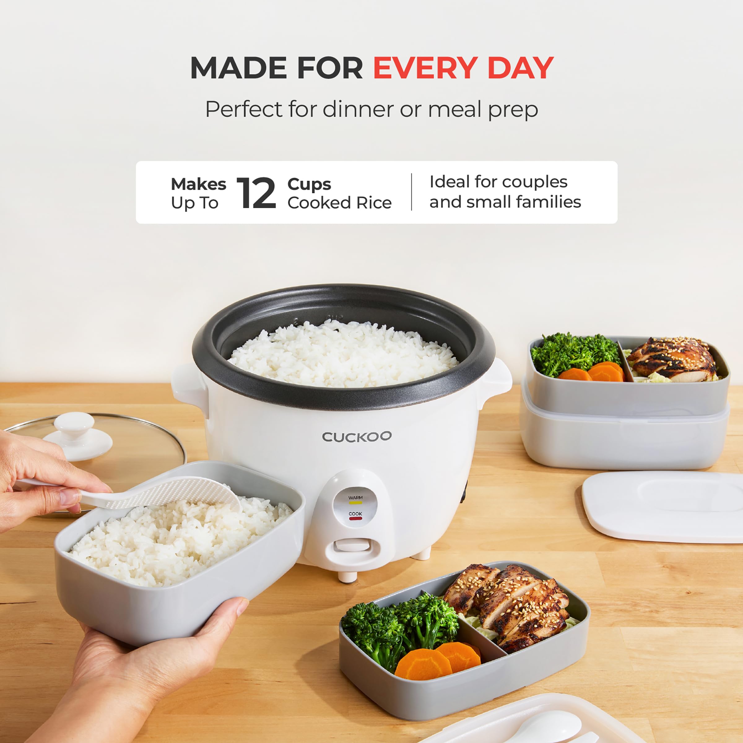 Amazon.com: CUCKOO One Touch Rice Cooker 12-Cup Cooked, Small Rice