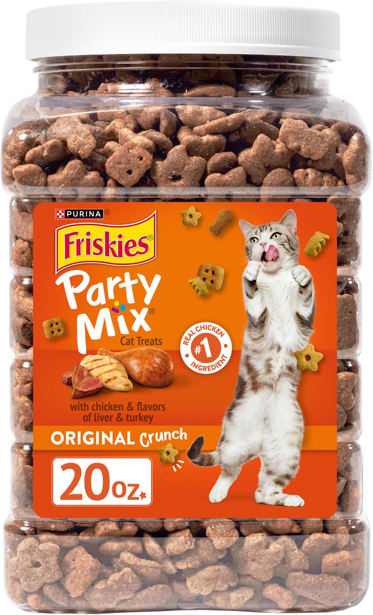 Purina Friskies Party Mix Favorites Crunch Flavour 20-Oz Canister