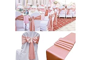 100 PCS Satin Bows for Chairs Decorative Wedding Party Chair Sashes Ties
