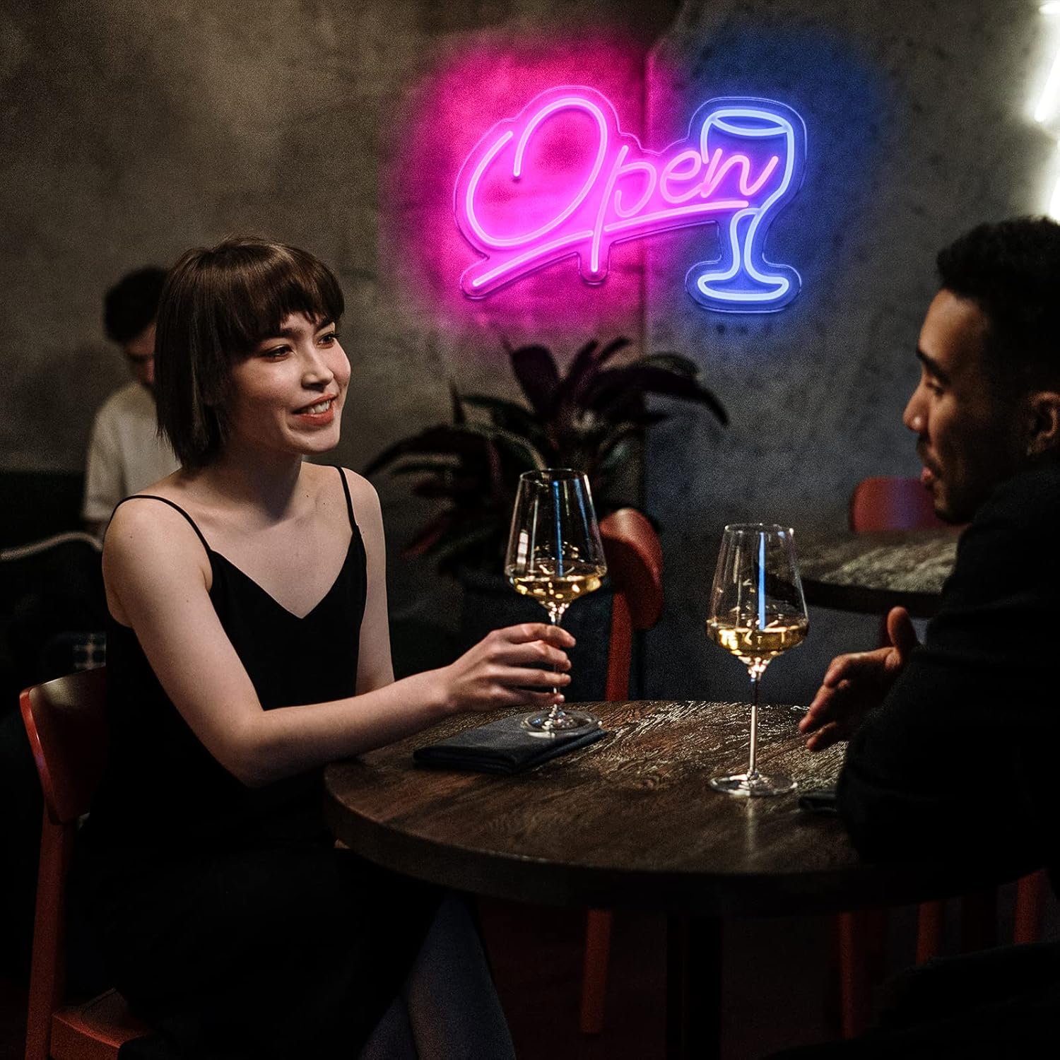 Open Neon Signs for Wall Decor 16.5" - LED Bar Neon Sign with remote switch for Bars, Stores, Coffee Shop, Hotel, Outdoor, Beer Party, Bedroom Decorations