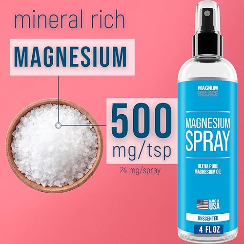 Miniatura 3 de Spray de magnesio - Spray de aceite de magnesio puro grado USP, 4 onzas