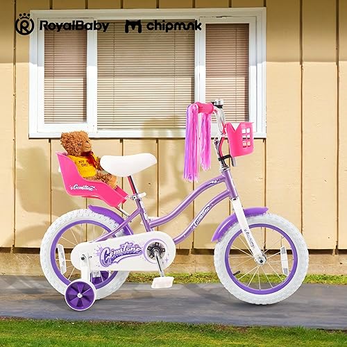 Miniatura 8 de Chipmunk - Bicicleta para niños pequeños de 12, 14, 16 y 18 pulgadas, ruedas para principiantes y niñas, múltiples opciones de color