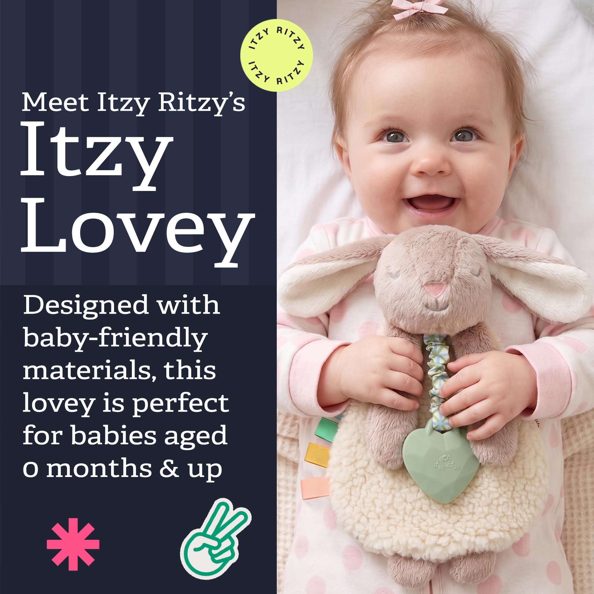 Amazon.com : Itzy Ritzy - Itzy Lovey Including Teether - Baby