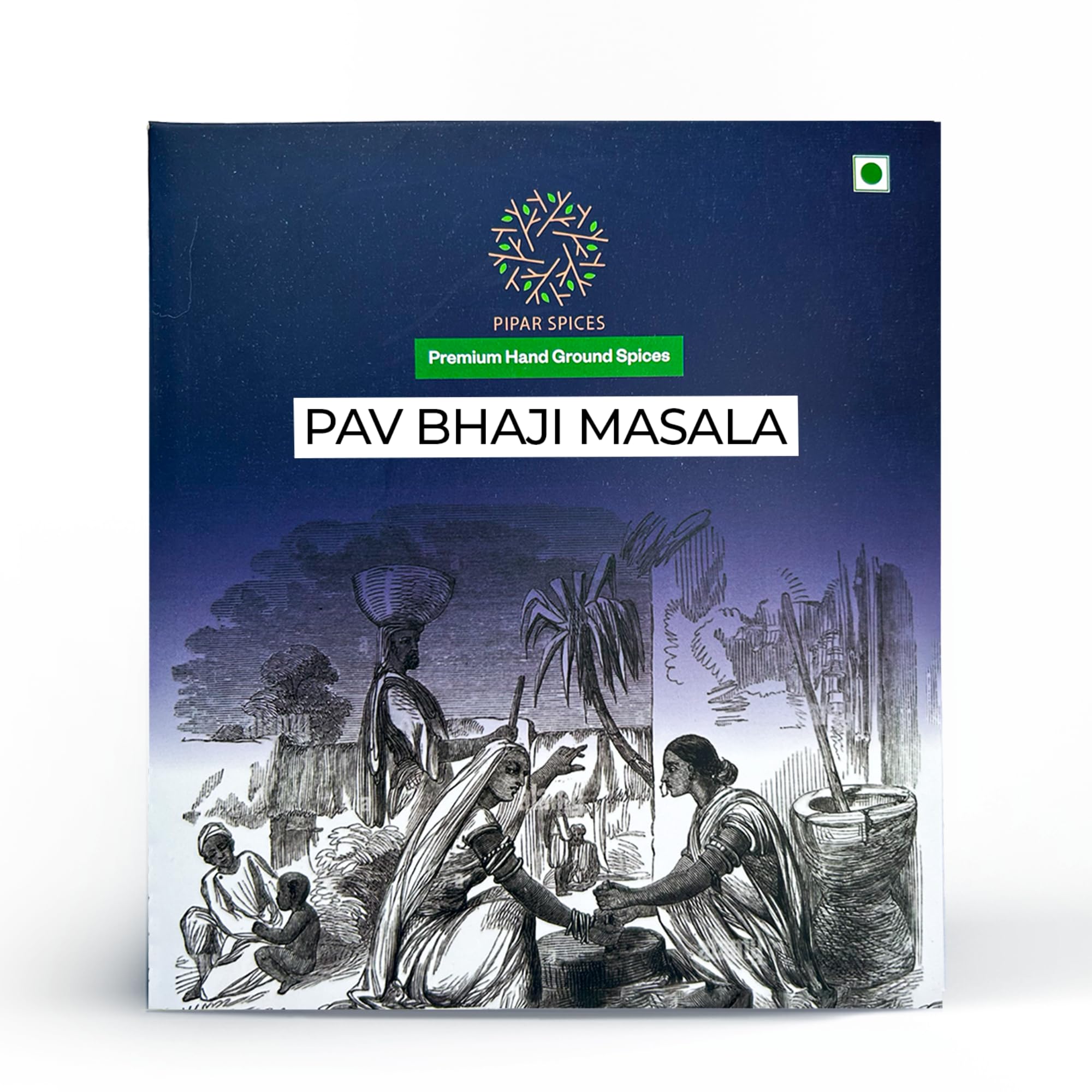 Pipar Spices Pav Bhaji Masala - 100g (3.53 oz) Pack | Hand Grounded For Rich Aroma And Flavor.