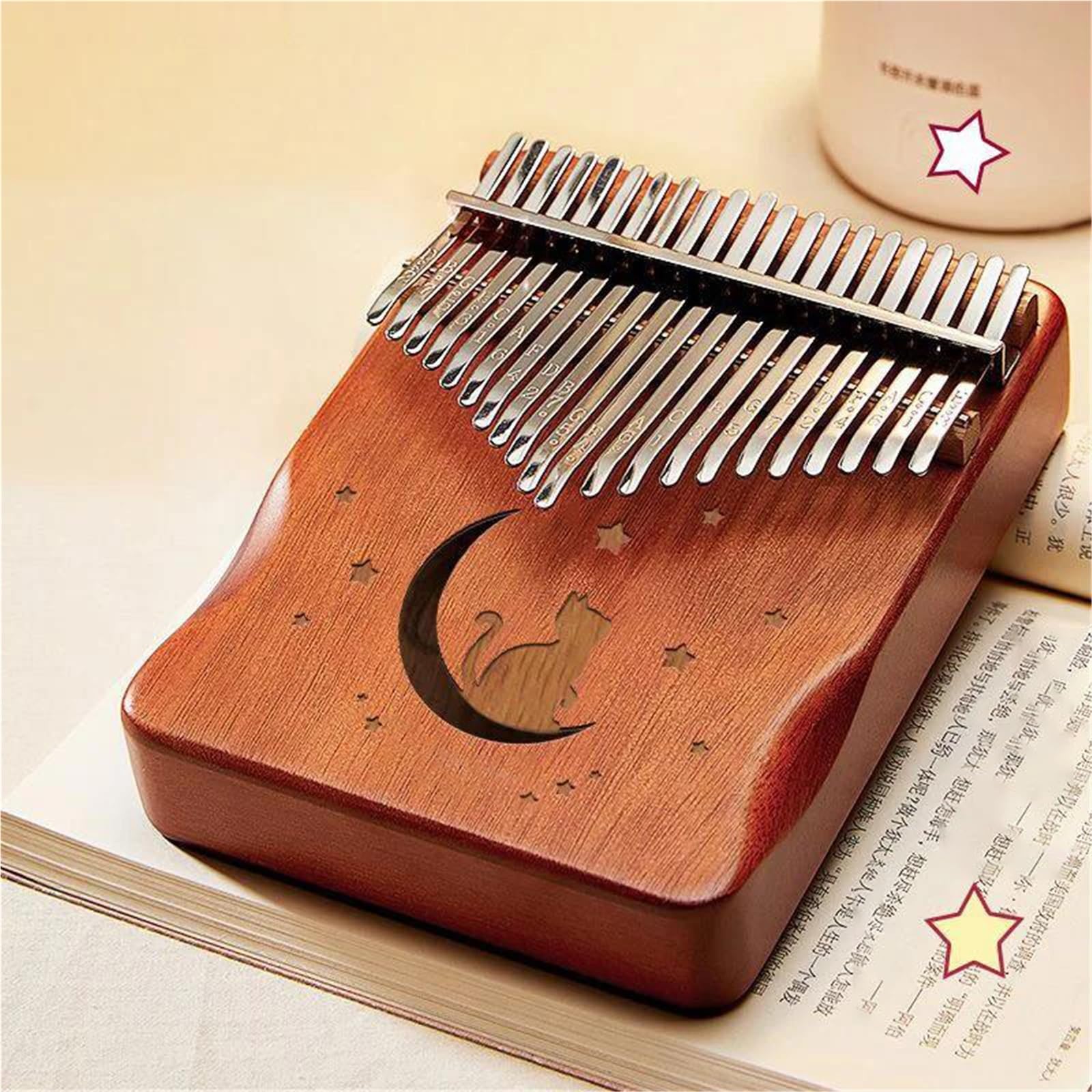 Kalimba Zestaw 21 Klawiszowych Przenośnych Instrumentów Kciukowych Kalimba Dla Początkujących