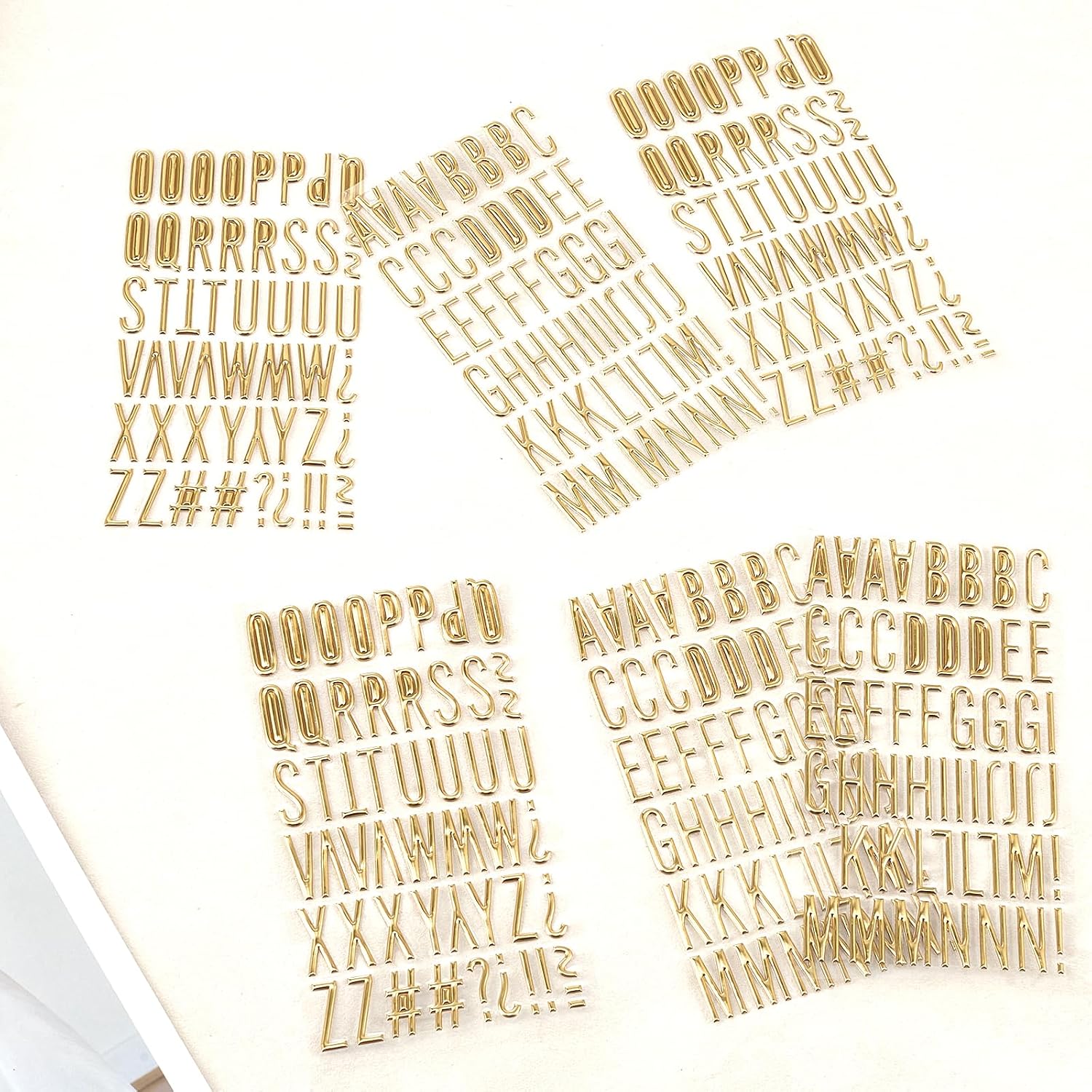 6 Sheets Gold Letter Stickers 3D Puffy Foam Alphabet Stickers Sticker Letter Sticker Self-Adhesive for Scrapbooking Grad Cap Decoration Sign DIY Crafts Art Making