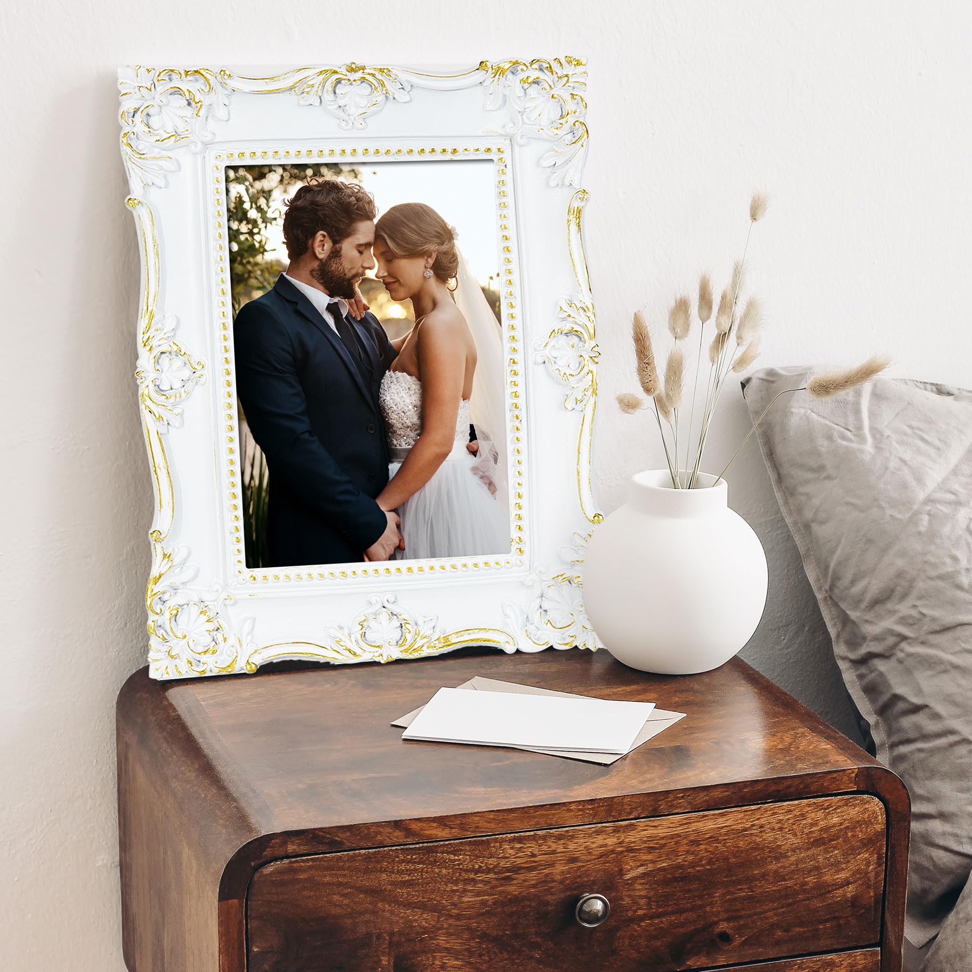 Snapklik.com : Hiwhy Picture Frame 57 Inch Photo, White And Golden ...