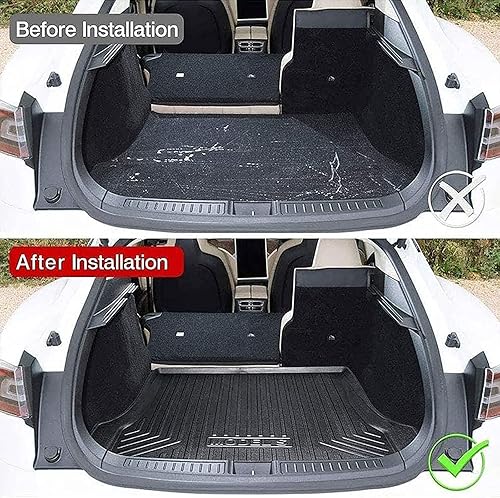 Miniatura 2 de SXTEEN Alfombrilla de carga trasera para maletero de automóvil para Peugeot 3008 2017 2018 2019 2020 2021, bandeja de goma para todo tipo de clima,