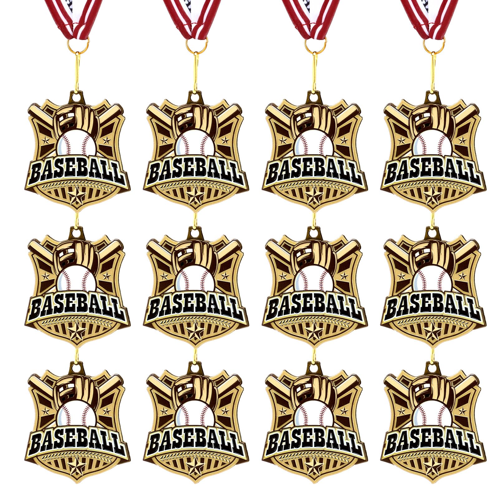 Ecation Sports Awards Medals with Neck Ribbons, 2''