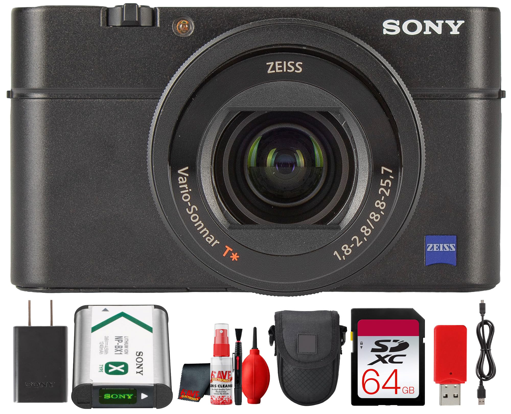 Sony DSC-RX100 Camera with 24-70mm Lens + DSCRX100M3/B + Camera Bag Bundle