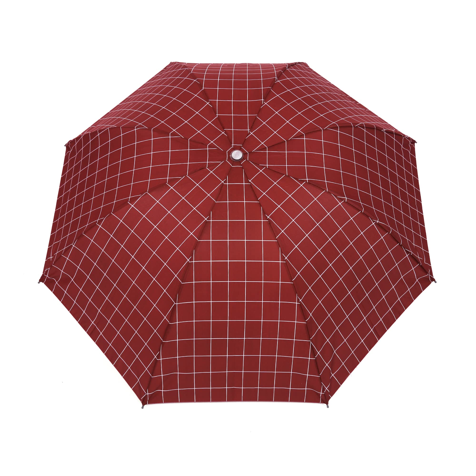 Bizarro.in 4 Fold CHECKS DESIGN FASHIONABLE MANUAL OPEN UMBRELLA WITH RUSTPROOF COATED SHAFT MATERIAL AND RUBBER COATED PLASTIC HANDLE- SUTAIBLE FOR MEN::WOMEN::GIRLS::BOYS-06