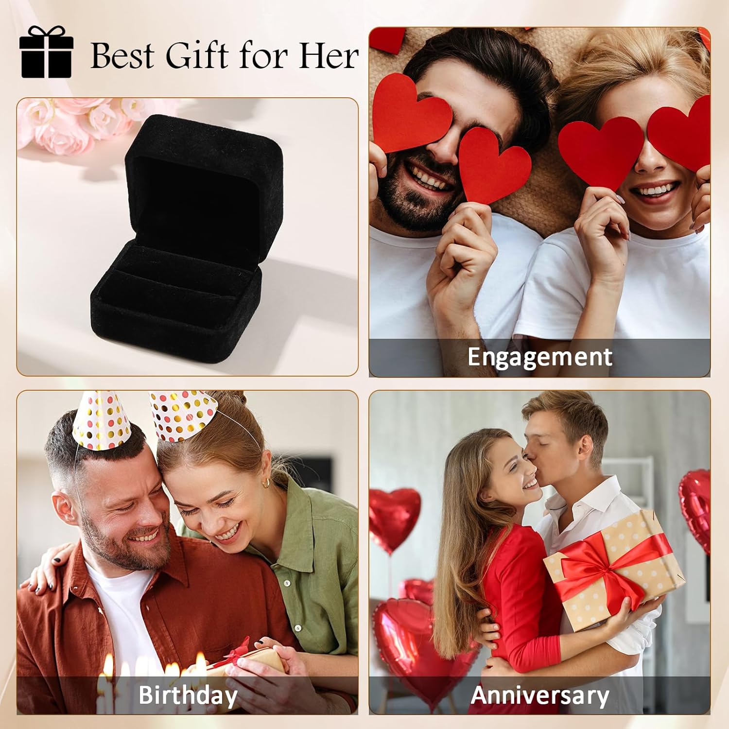 5CT Elongated Cushion Cut Engagement Ring, S925 Sterling Silver Cubic Zirconia Wedding Rings for Women 14K Gold/White Gold Plated, Promise Anniversary Birthday Gift for Her, Size 5-10 - Image 6