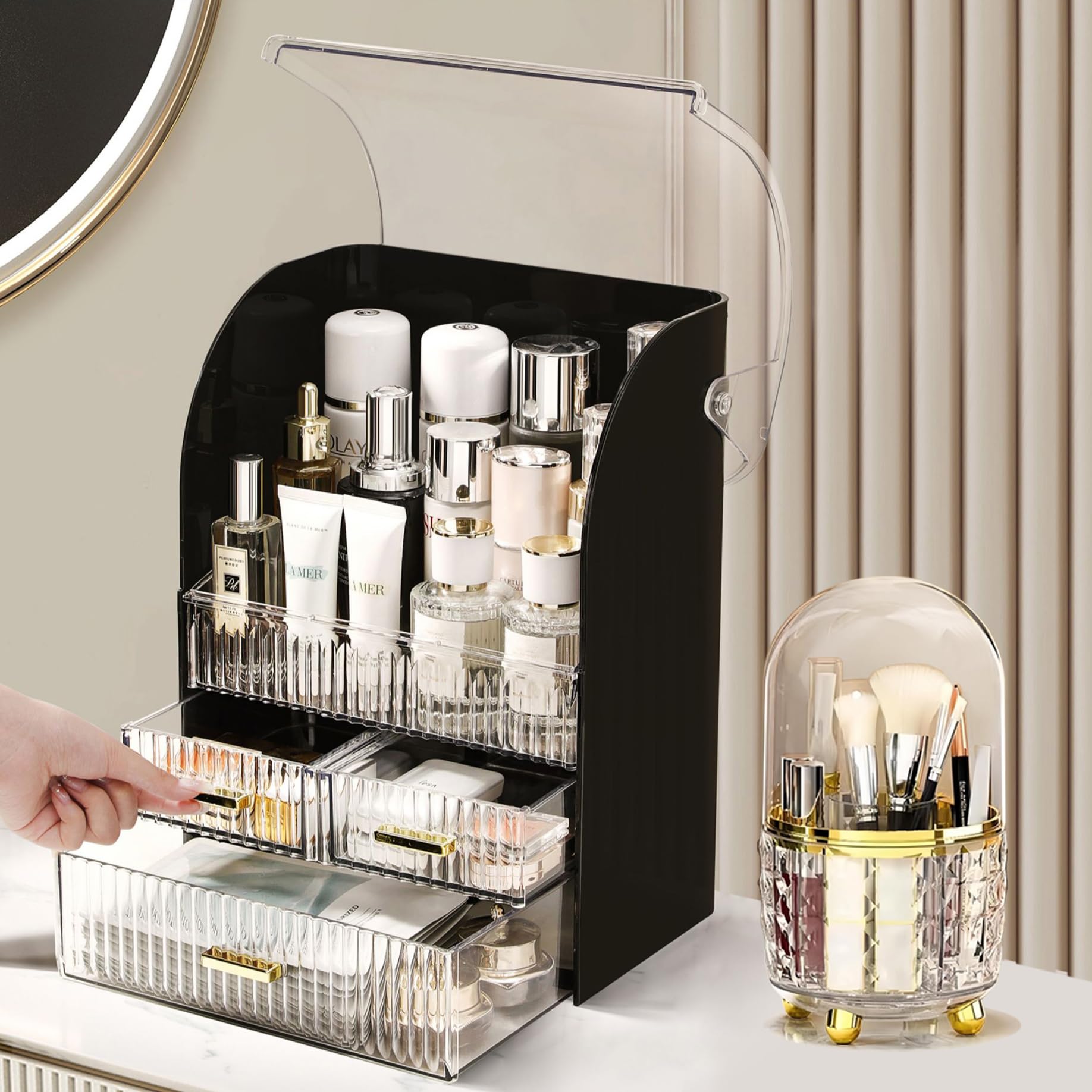Make up Storage Organizer for Vanity,Large Capacity Skincare Organizers