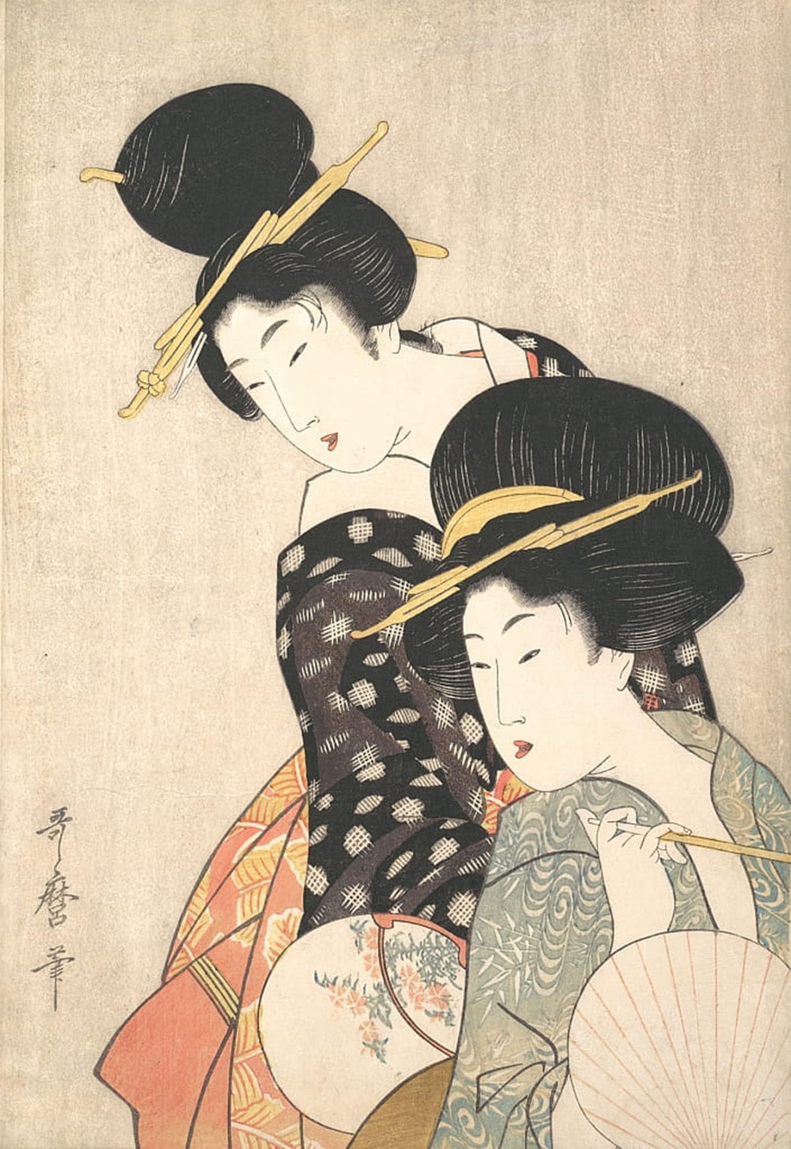 SERENDIPITP Retro Picture Poster Wall Art Pictures Painting Chushingura Act Viii of the Storehouse of Loyalty by Kitagawa Utamaro Wall Art Canvas Print for Wall Decor 60x90cm