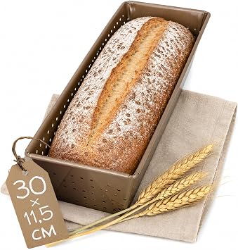 RBV Birkmann, 210523 Bread Baking Tin Perforated with Non-Stick Coating 30 cm | 0 cm