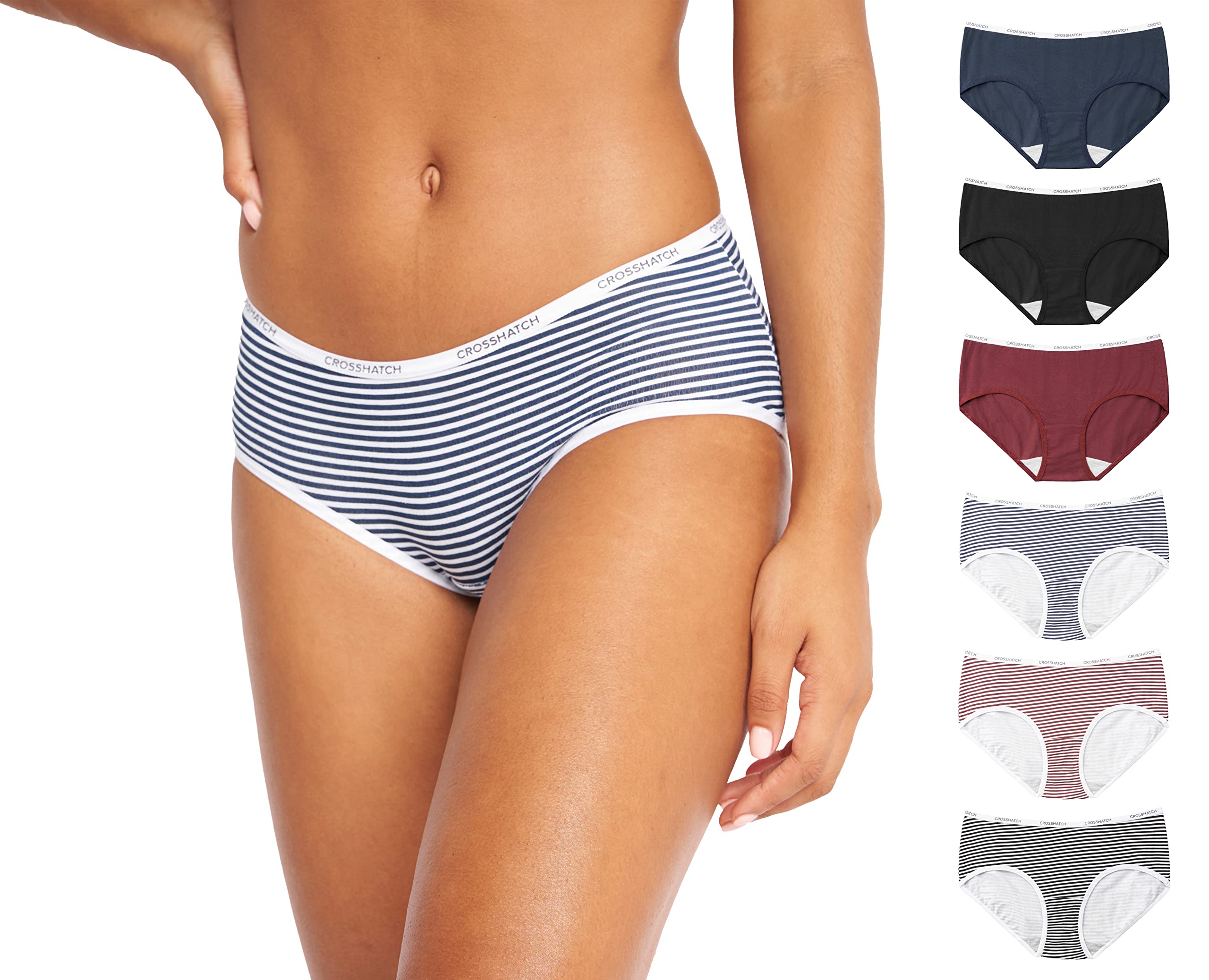 Crosshatch6-Packs Women Cotton Full Briefs Soft Panties size from 8-16 By Clothing247