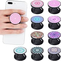 Vista 1 de Honoson 9 Piezas Soporte de Agarre para Teléfono Celular Soporte Plegable Colorido Autoadhesivo Anillo para Dedos de Sublimación para Teléfonos Flor