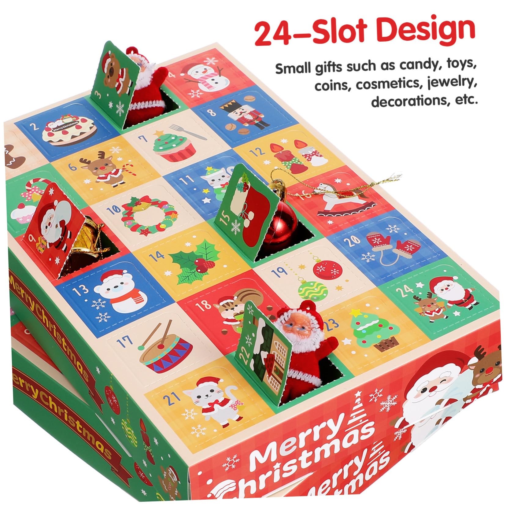 Ipetboom 10pezzi Scatole di Carta per Calendario Avvento Regalo per Conto alla Rovescia di Natale Scatole per Bomboniere e Dolcetti per Creare Attesa Quotidiana un Tocco Personale
