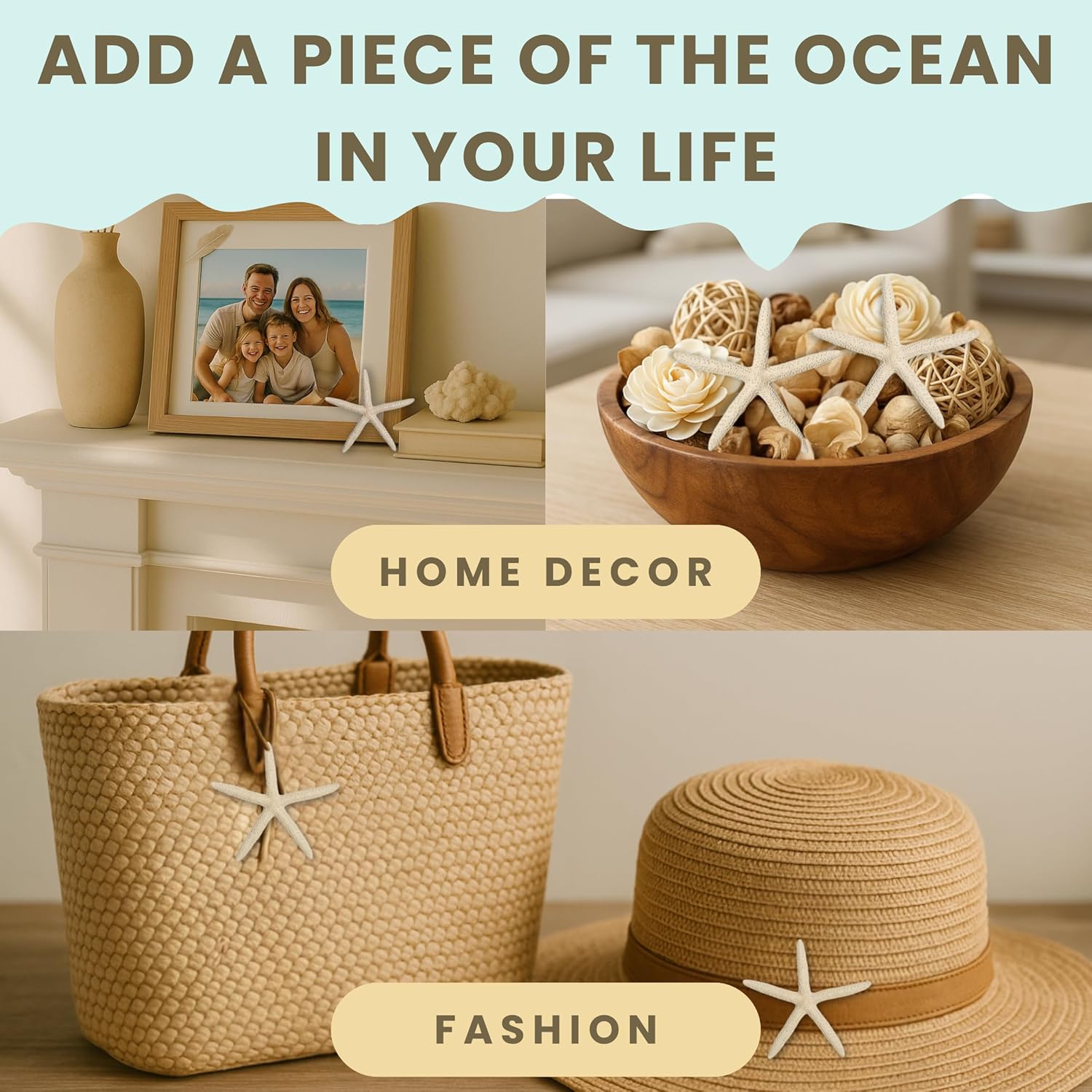 Starfish Decor - Star Fish for Craft - 30pk Uniquely Shaped 2-5" White Real Sea Stars - Beach Wedding Decor - Coastal Party Decorations - Seashell Decor - Shells for Crafts - Nautical Décor