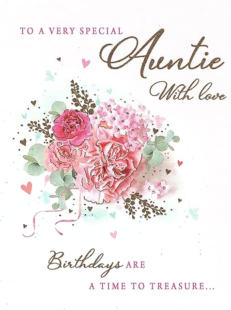 to a Very Special Auntie Birthday Card - Size 6" X 8"