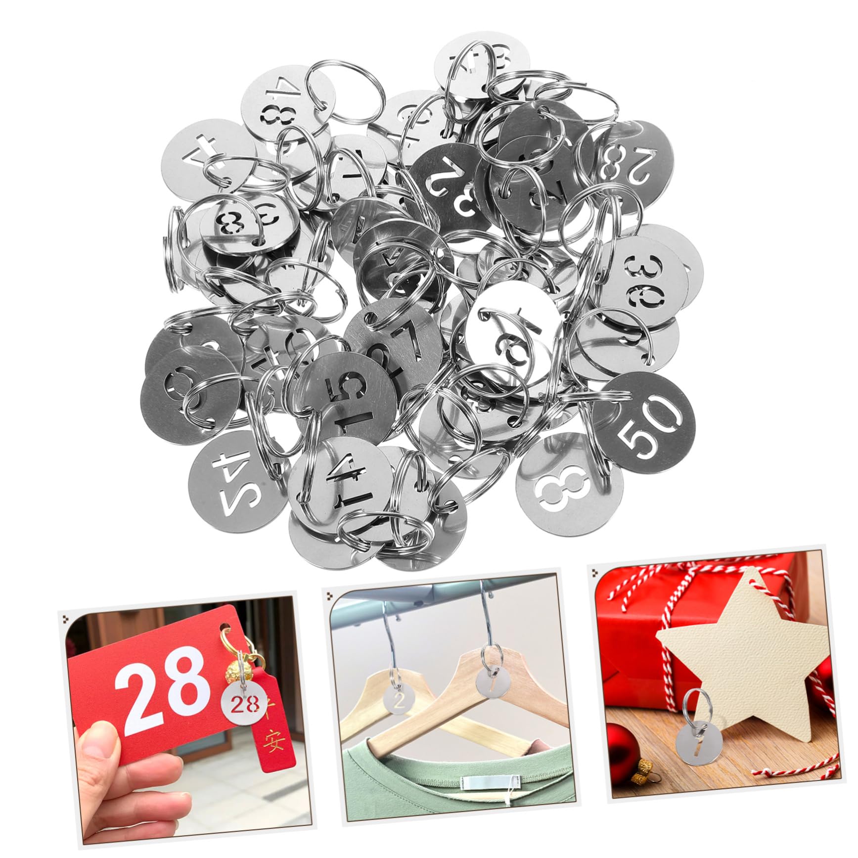 PACKOVE 250pezzi Targhette Numerate Per Chiavi Etichette Per Organizzazione e Classificazione Chiavi Per Scuole Supermercati e