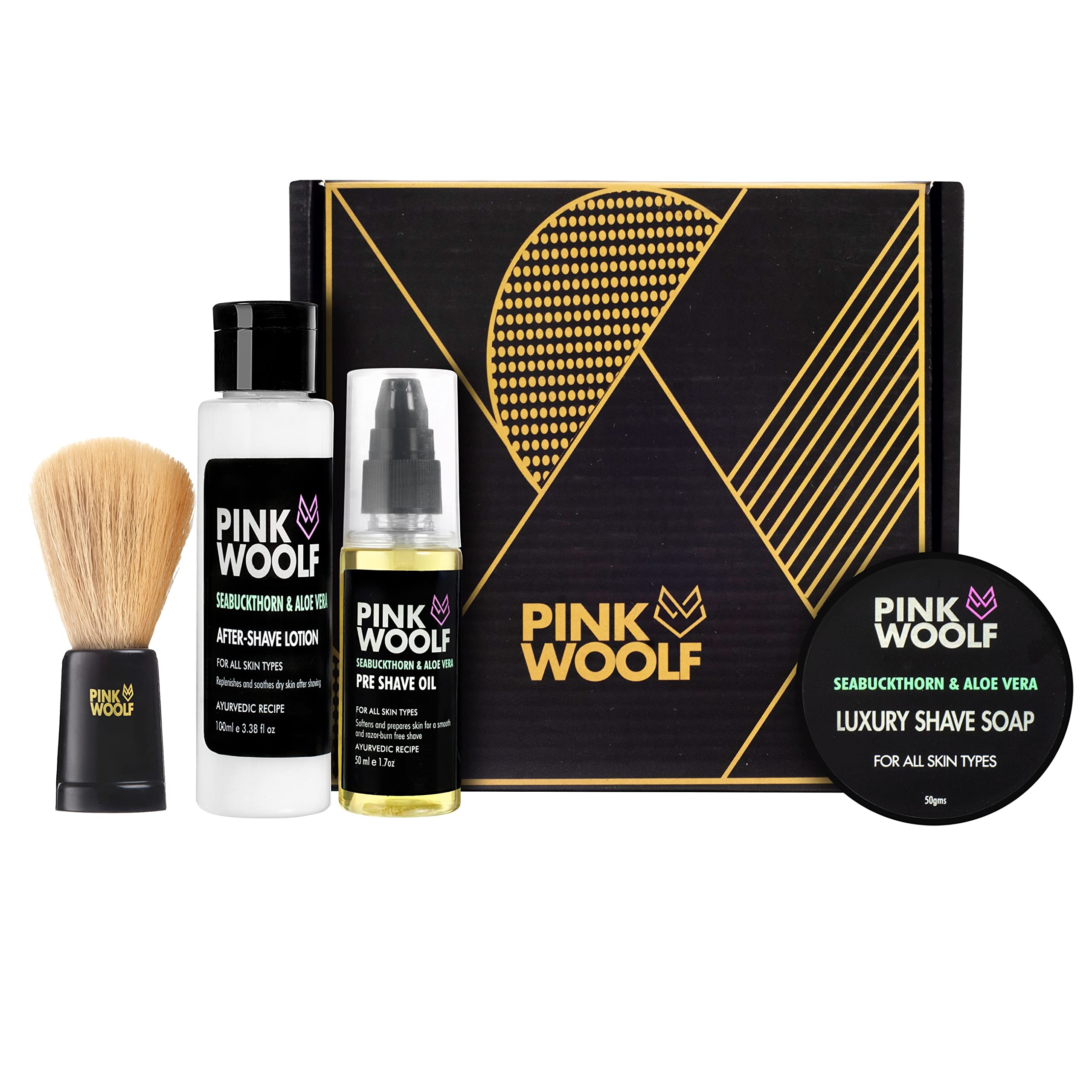 Pink Woolf Travel Shaving Kit For Men Premium Piece Desertcart