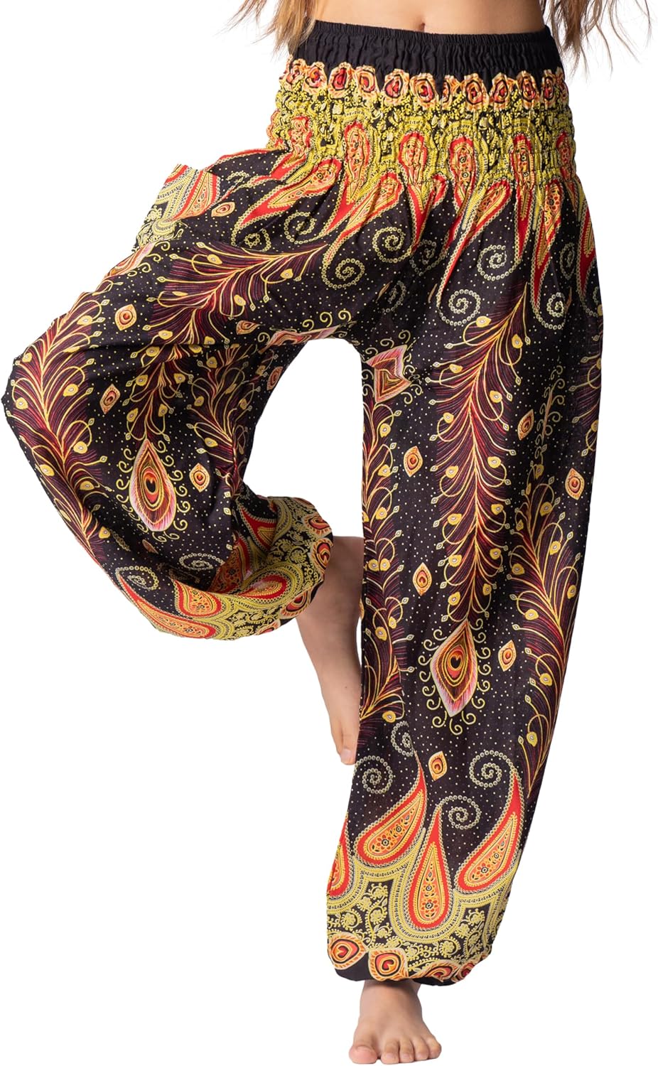 B BANGKOK PANTS Harem Pants Women Yoga Boho Clothes with Pockets - Image 3