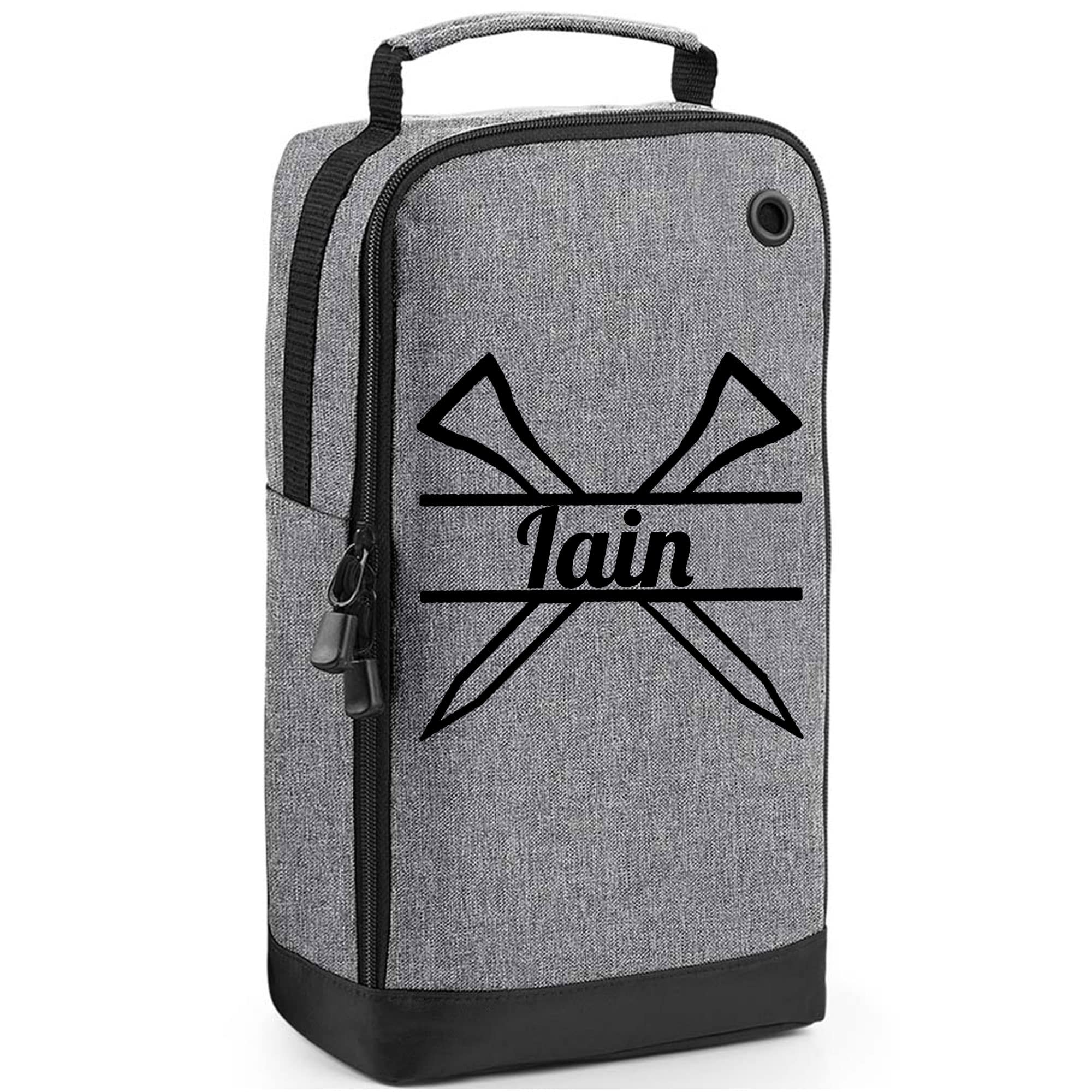 Personalised Golf Shoe Bag Golfer Design Gifts Golf Shoe Bag Personalised with Name Presents Personalised Golf Personalised Golf Bag Golfing Kit Custom Sports Bags Grey Bag