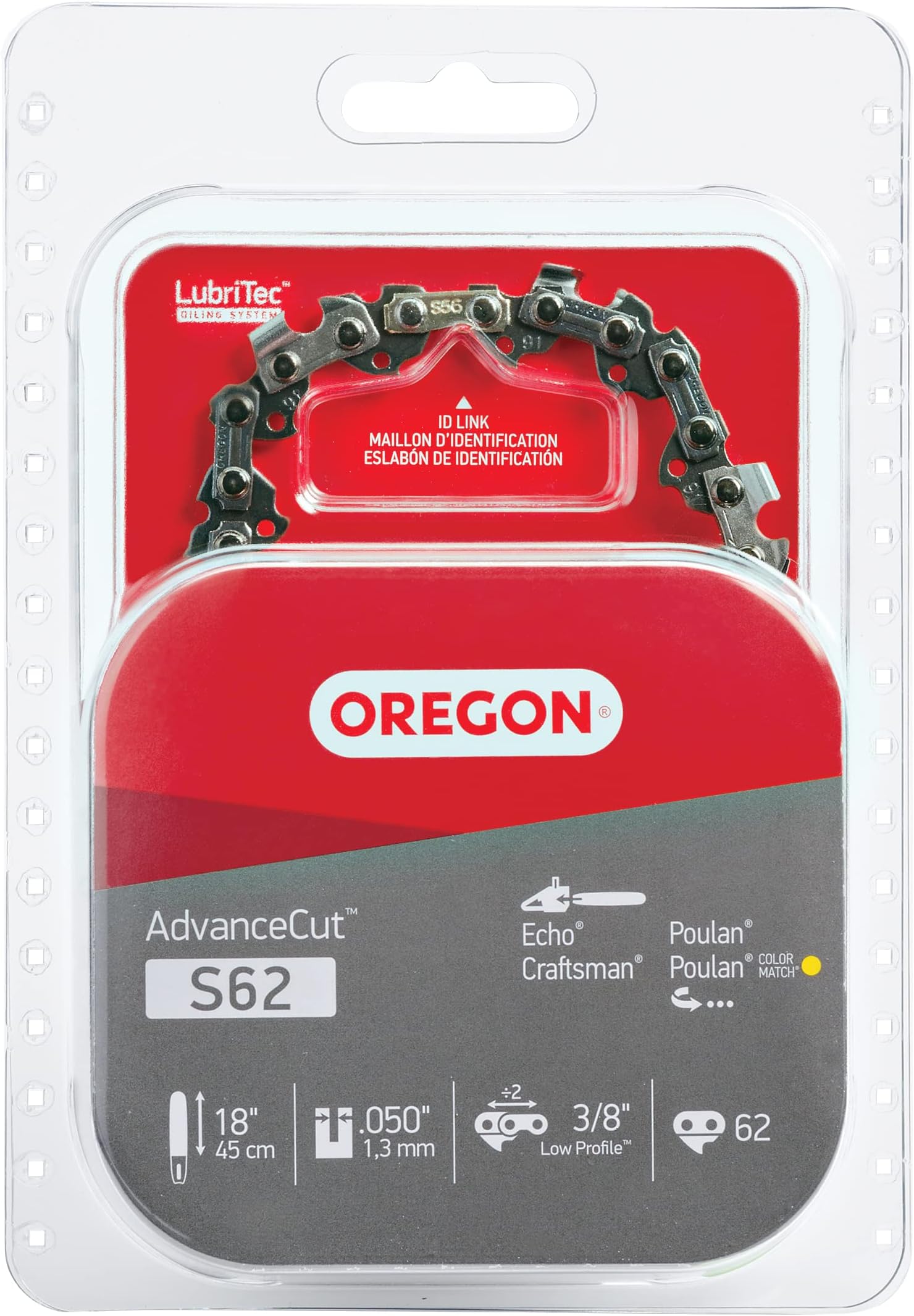 Oregon Chain 18In. Hd Semi Chisel Cutting Chain S62