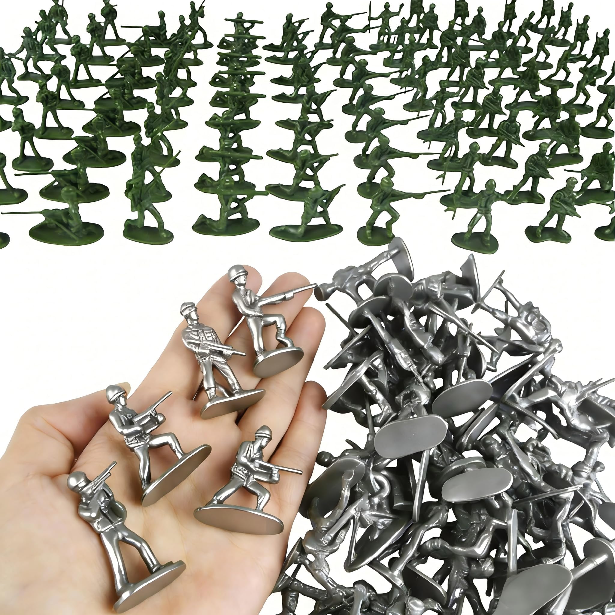 CtiUjdx 200 Piece Army Men Toy Soldiers Figures, Small Soldiers for Military Role-Playing Games and Strategic Battle Planning - Image 3