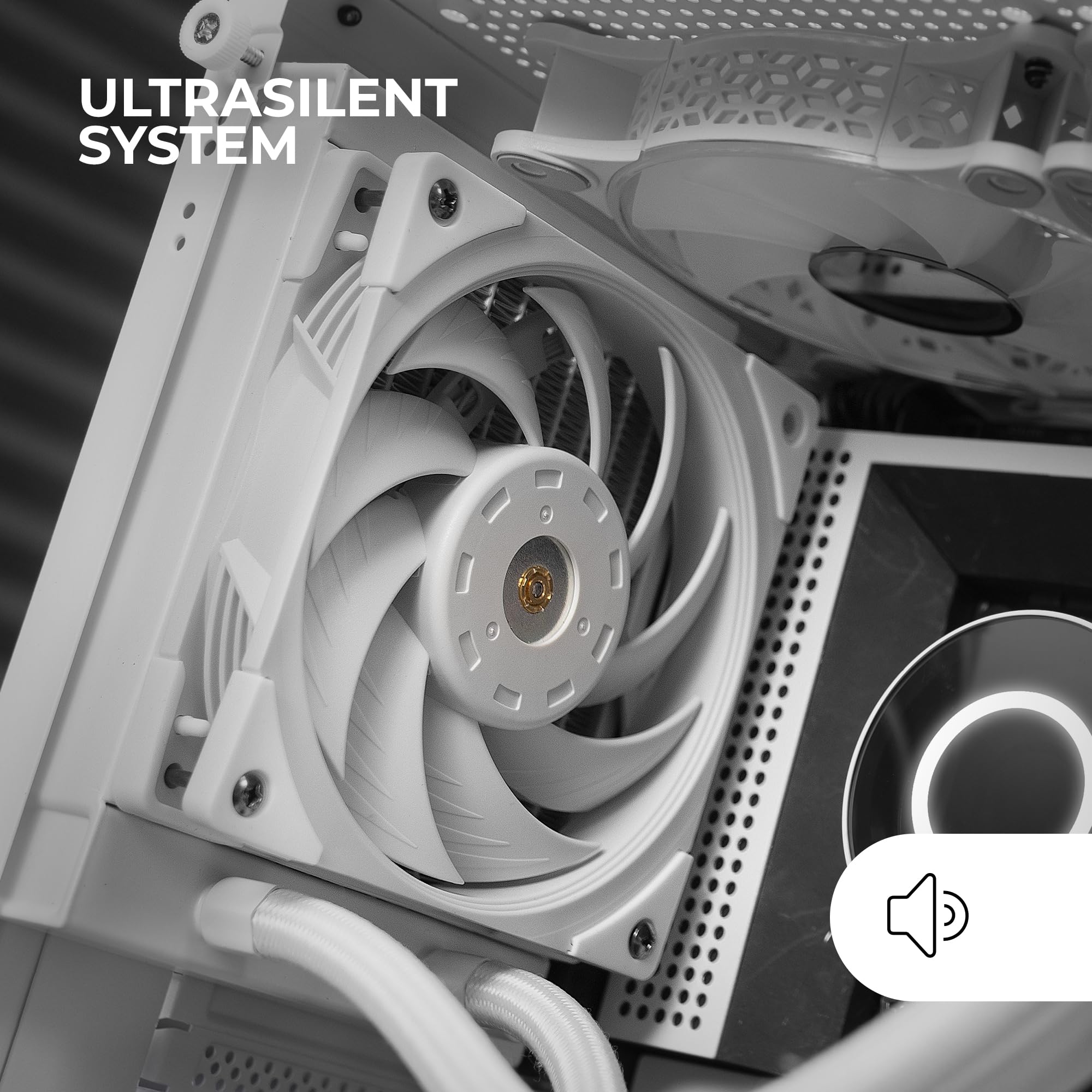 Mars Gaming MFD, Ventilador 120mm CHROMA RGB Dual Automático, Ultra Silencioso 14dB, Conexión Molex 4PIN, Sistema Antivibraciones, Transparente — view 70